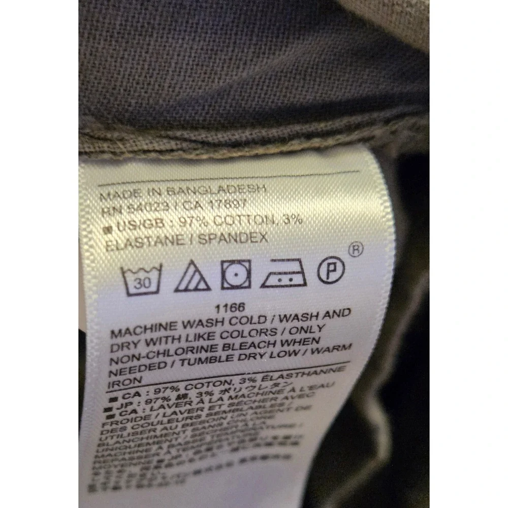 Banana Republic Slim Fit Lived-In‎ Chino Pants Mens Size 31x32 Green